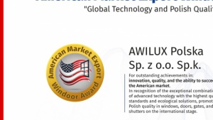 AWILUX nagrodzony prestiżową American Market Export Windoor Award