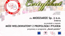 Pasieki Sadowskich z certyfikatem Doceń polskie Biuro prasowe