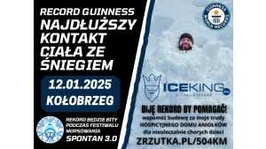 Kąpiel w śniegu. Łukasz Szpunar idzie po kolejny rekord Guinnessa Biuro prasowe