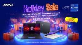 Holiday Sale. Kup laptopa MSI i otrzymaj wybrane akcesoria, w tym stację dokując